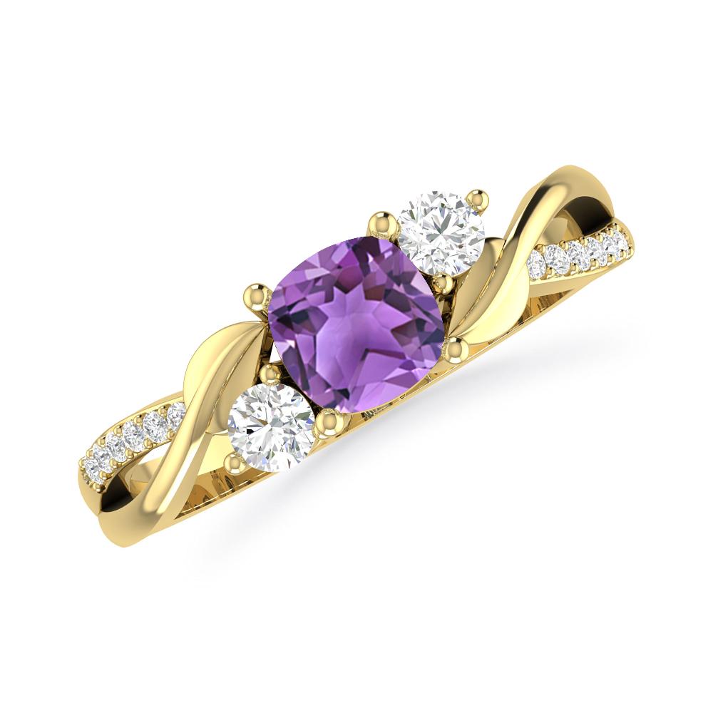 Yellow Gold - Amethyst