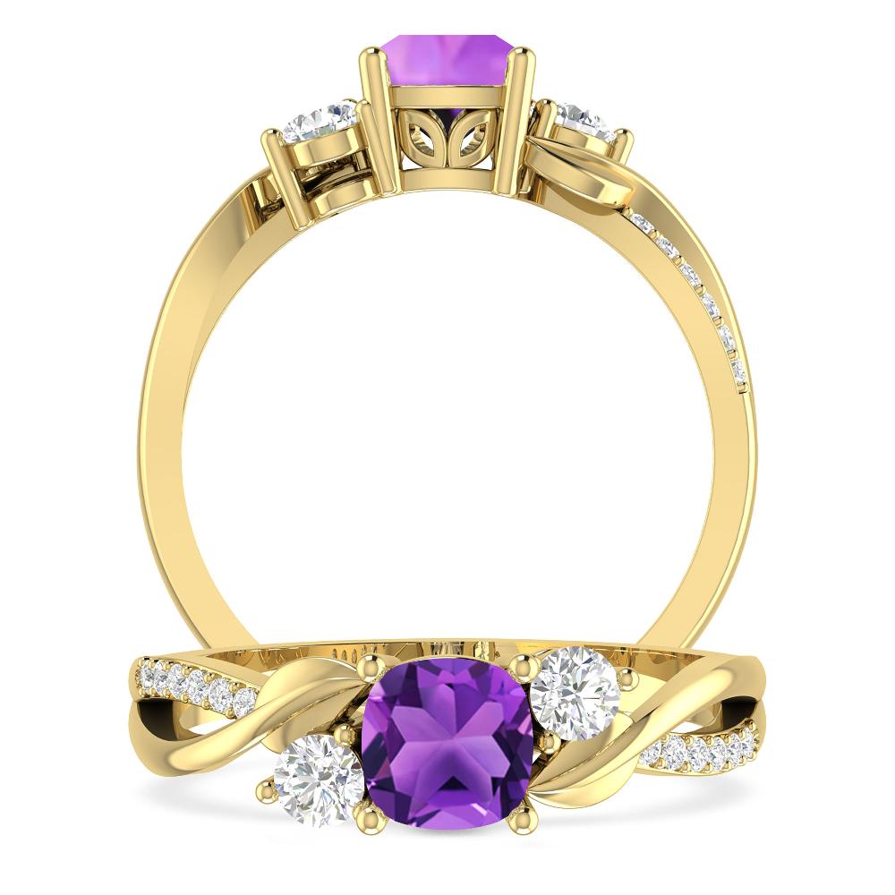 Yellow Gold - Amethyst