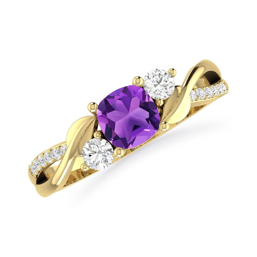 Yellow Gold - Amethyst