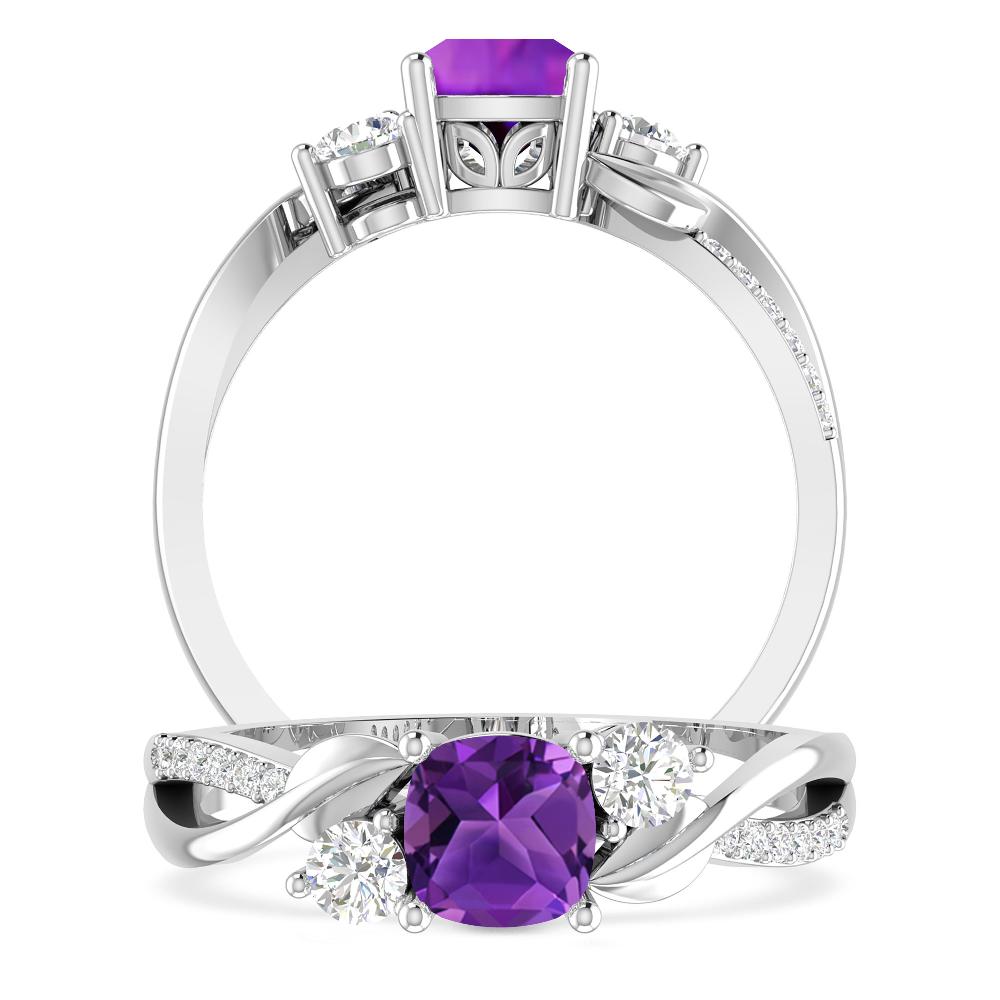 White Gold - Amethyst