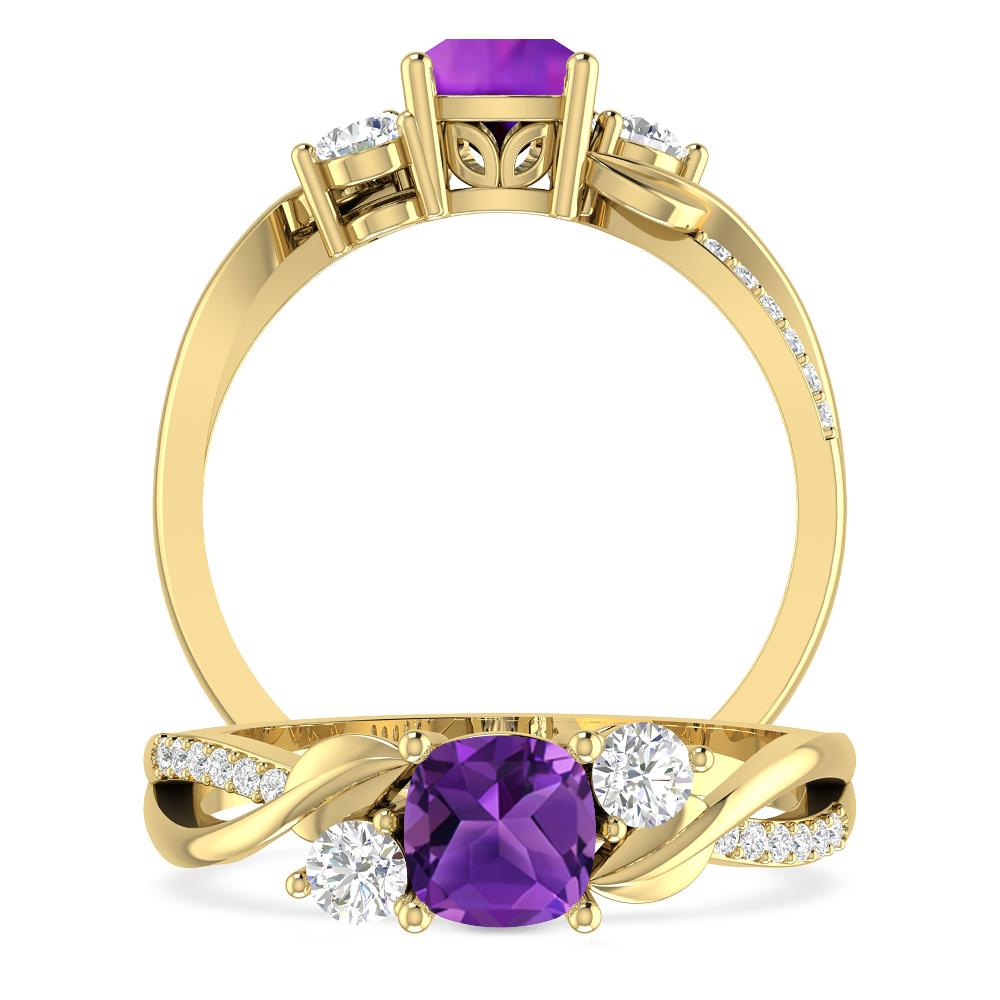 Yellow Gold - Amethyst