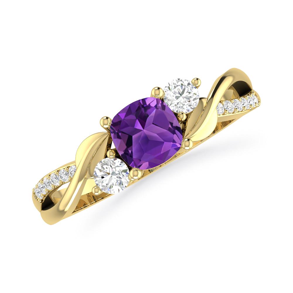 Yellow Gold - Amethyst