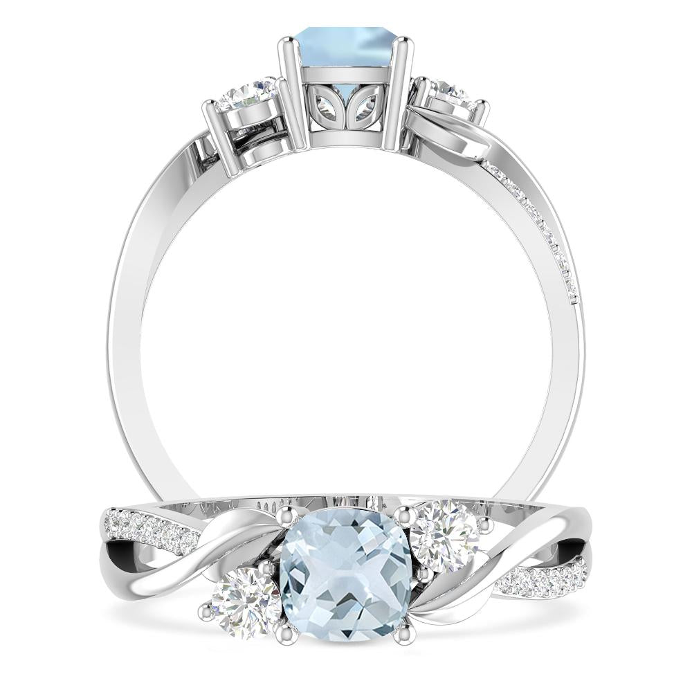 White Gold - Aquamarine