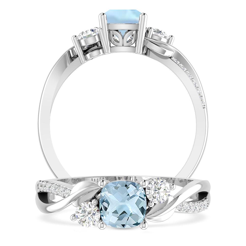 White Gold - Aquamarine