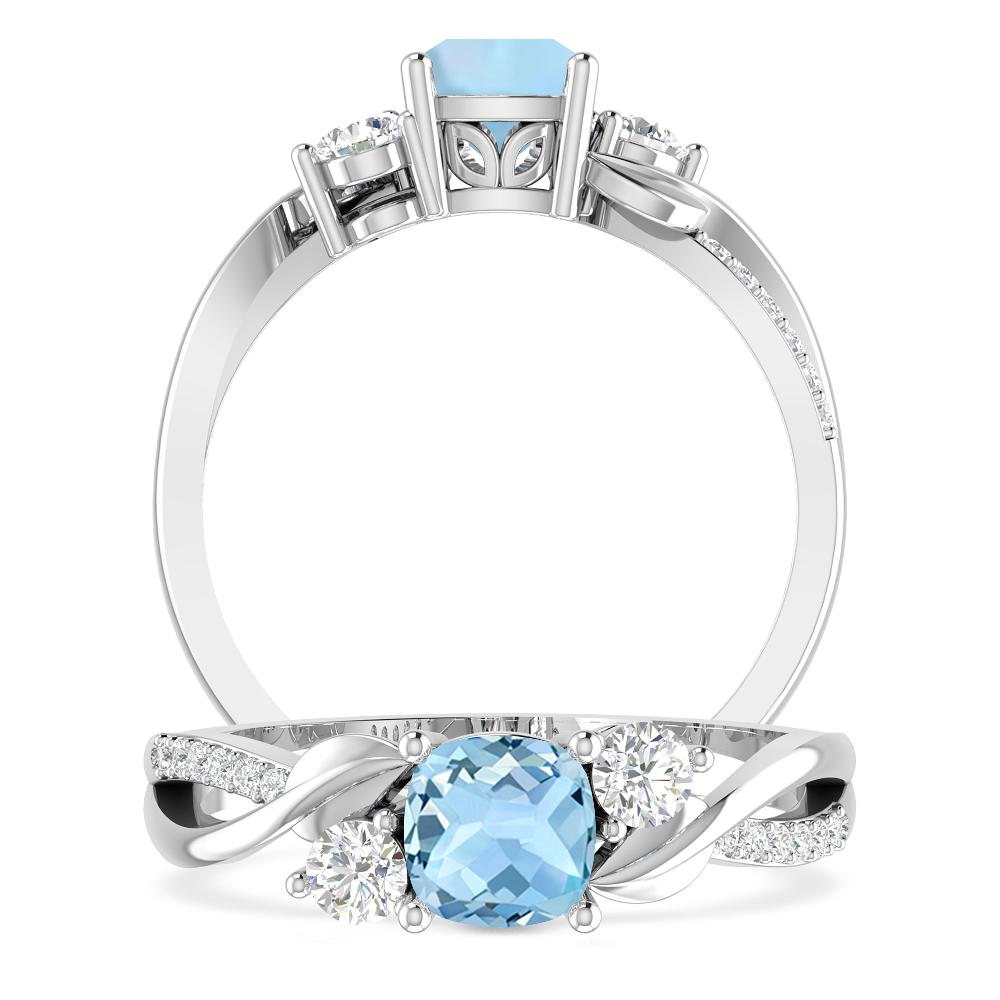 White Gold - Aquamarine