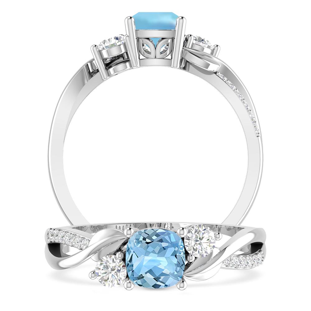 White Gold - Aquamarine