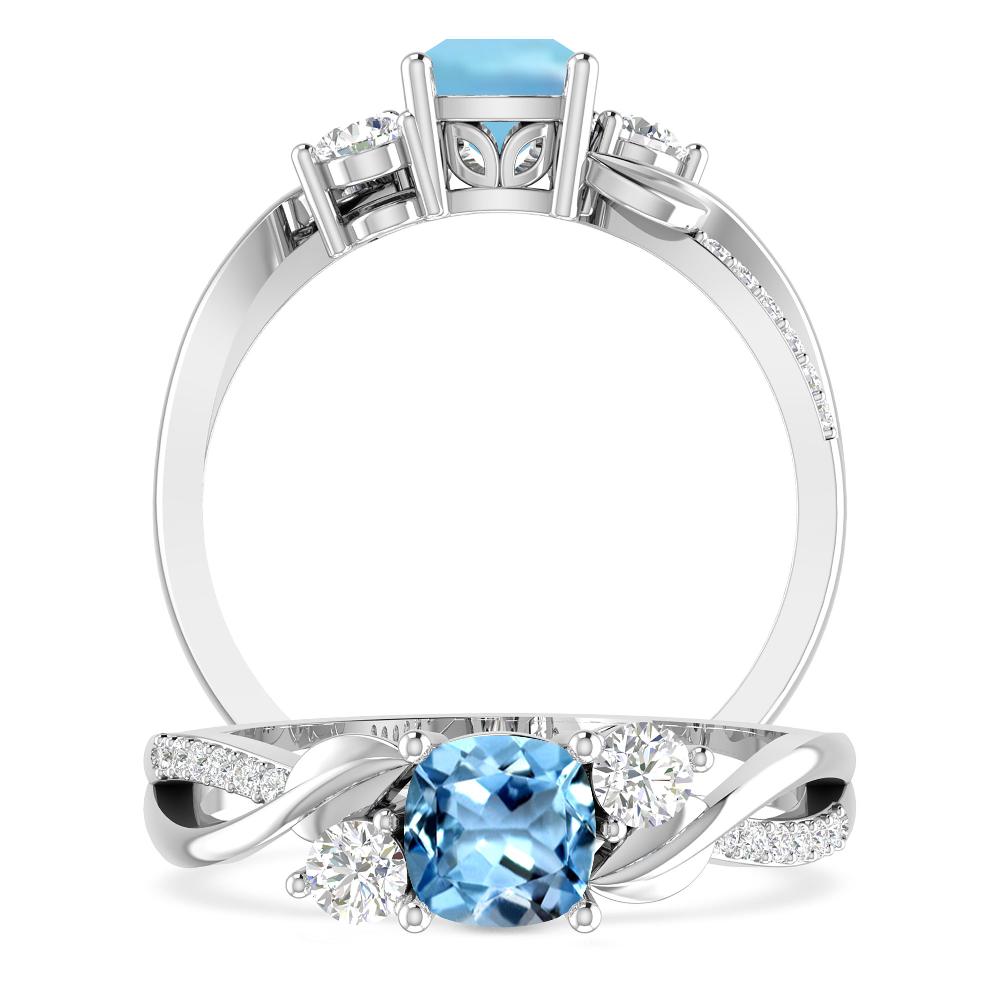 White Gold - Aquamarine