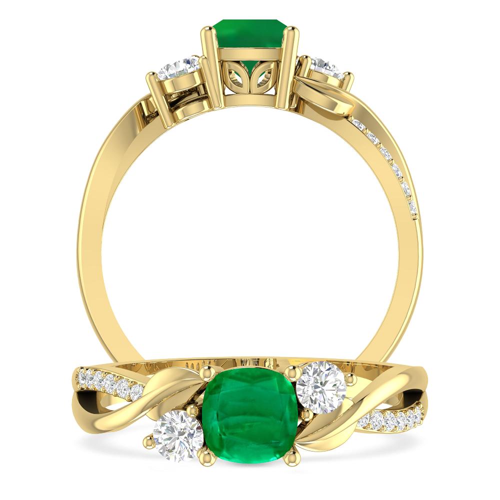 Yellow Gold - Emerald