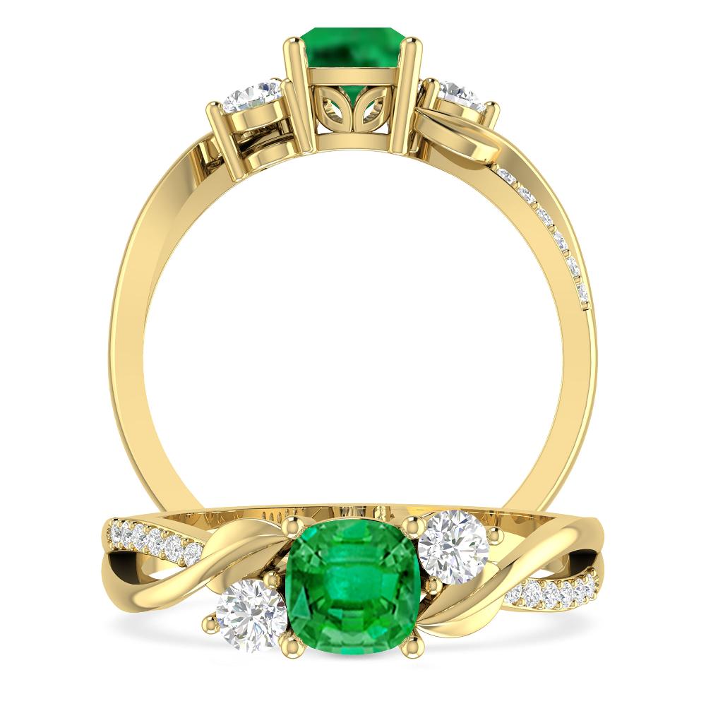 Yellow Gold - Emerald