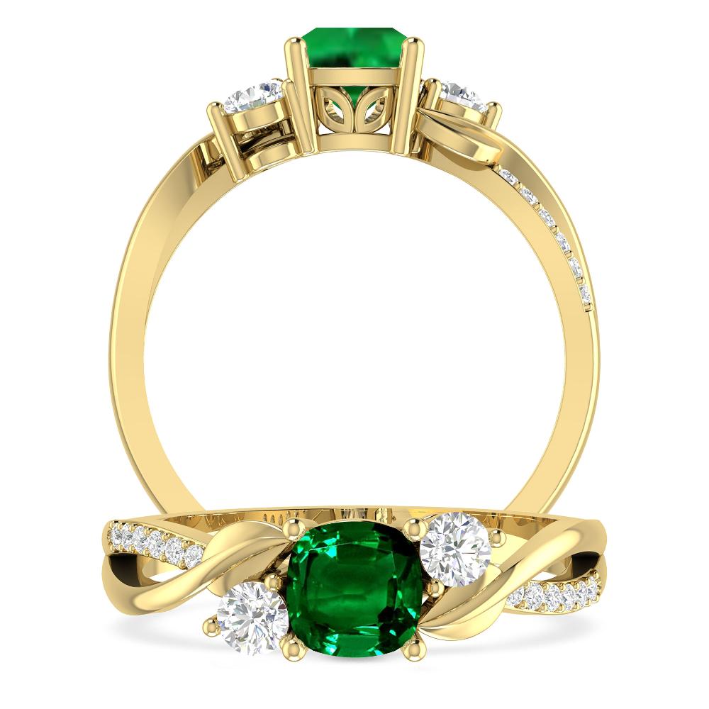 Yellow Gold - Emerald