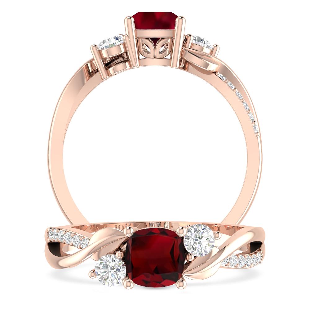 Rose Gold - Garnet