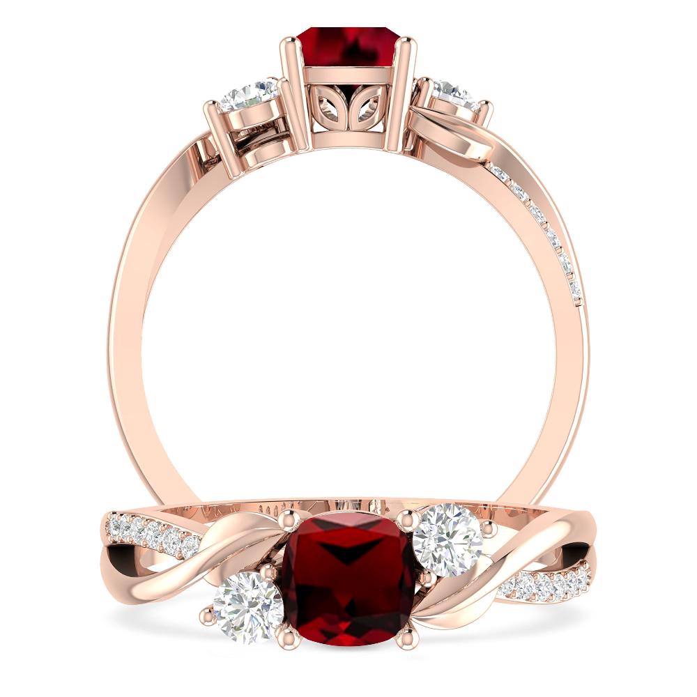 Rose Gold - Garnet