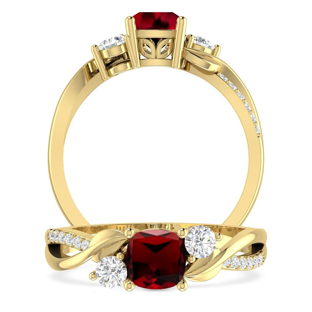 Yellow Gold - Garnet