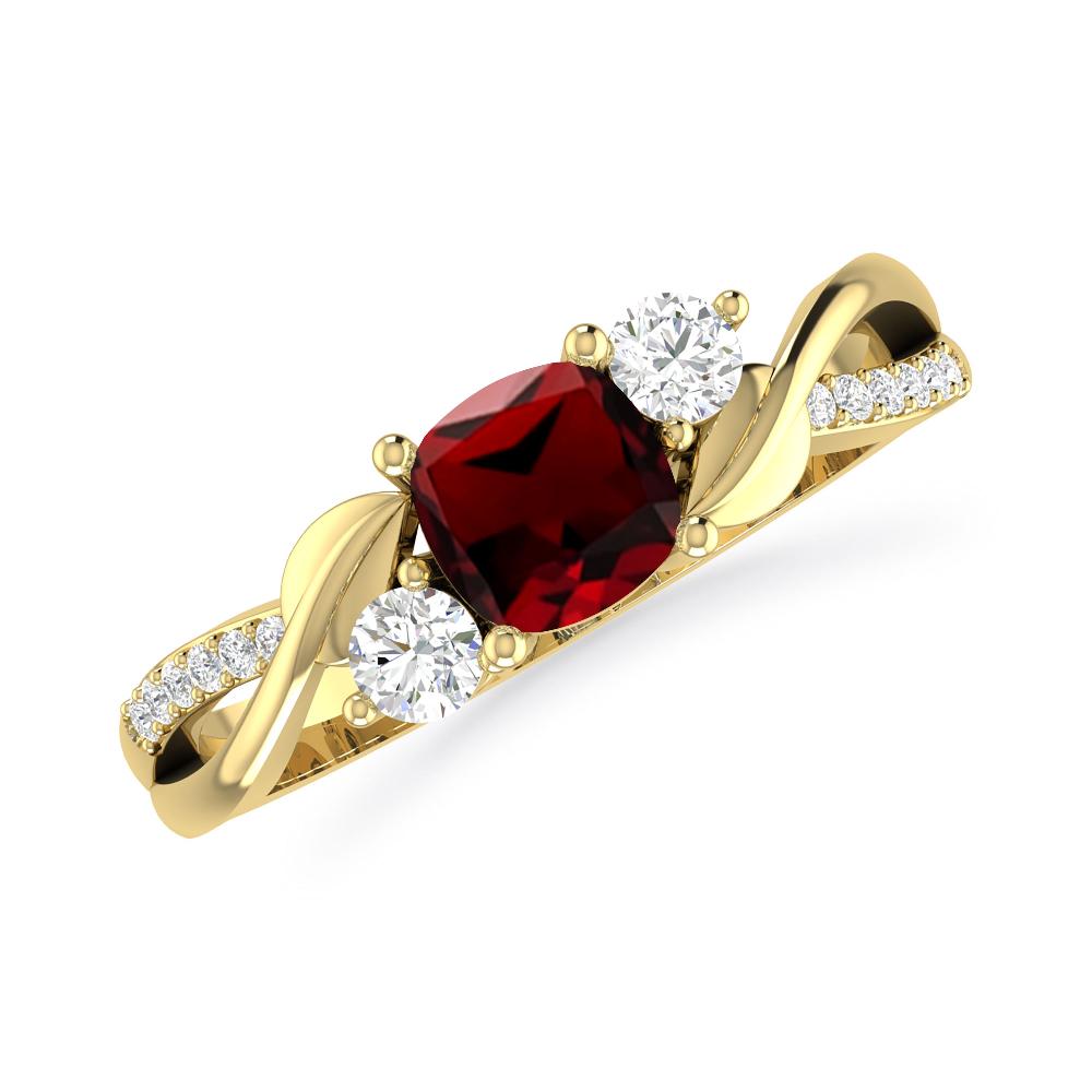 Yellow Gold - Garnet