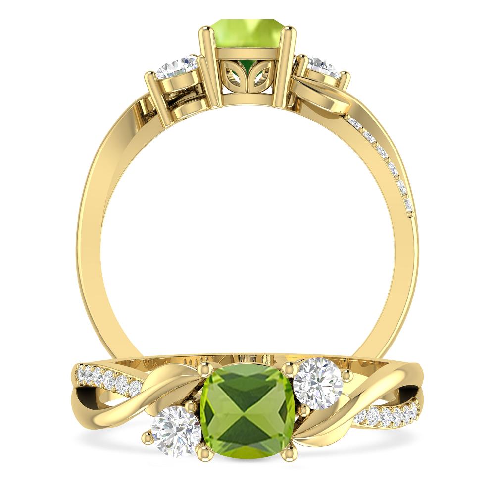 Yellow Gold - Peridot