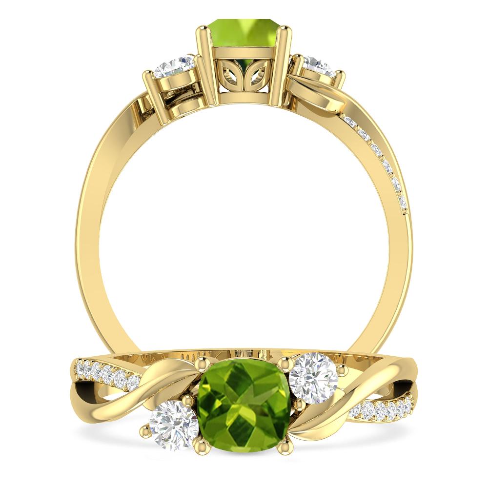 Yellow Gold - Peridot