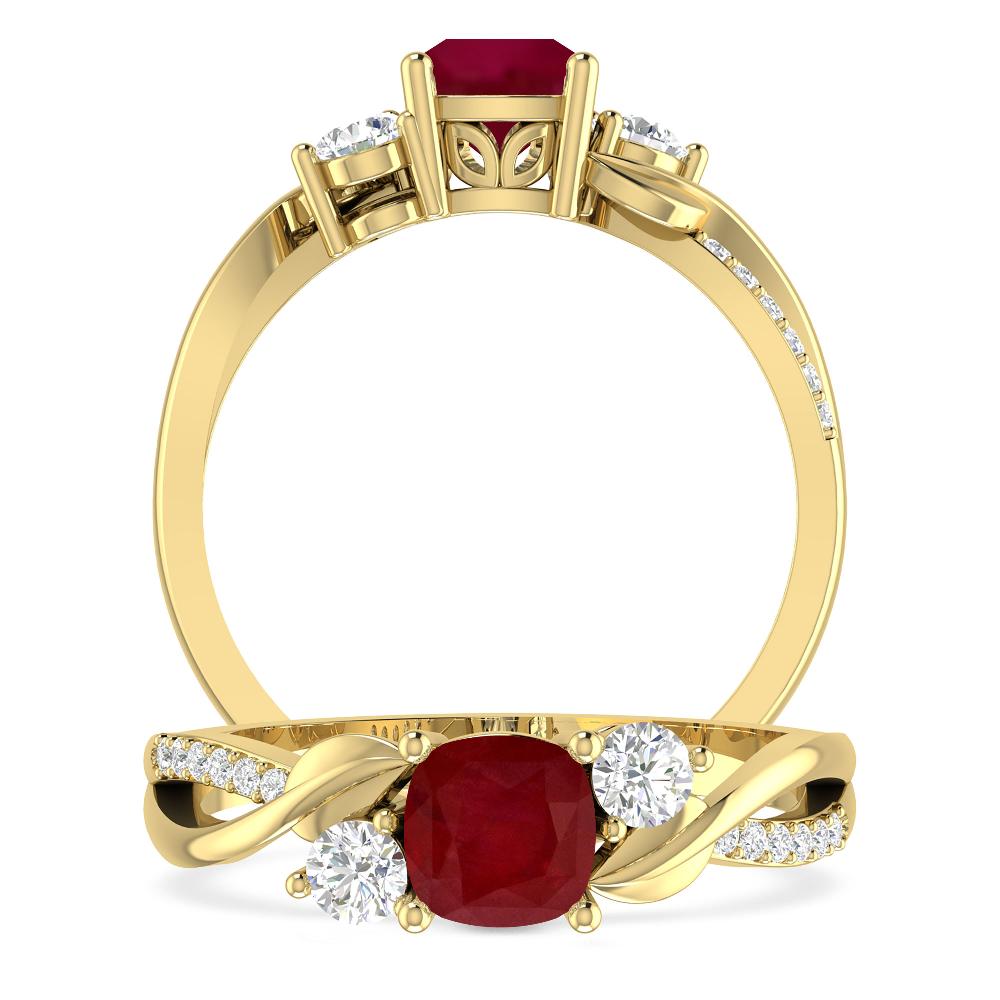 Yellow Gold - Ruby