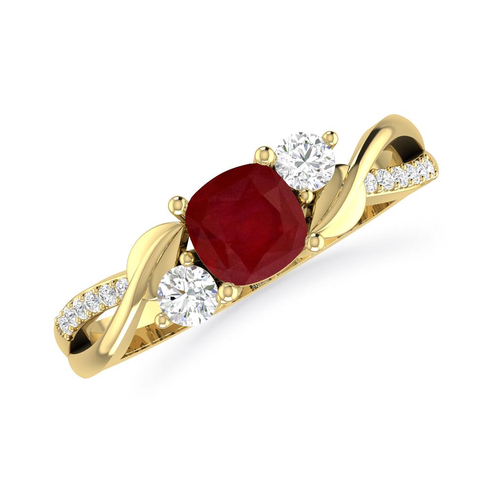 Yellow Gold - Ruby