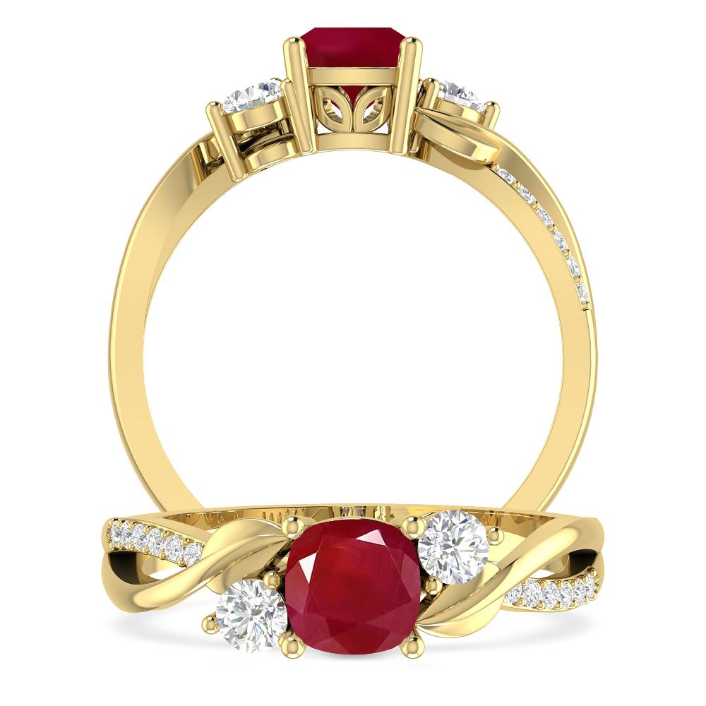 Yellow Gold - Ruby