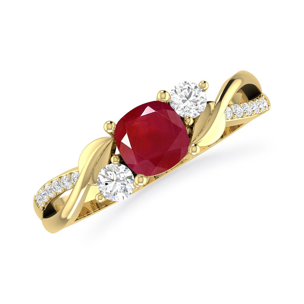 Yellow Gold - Ruby