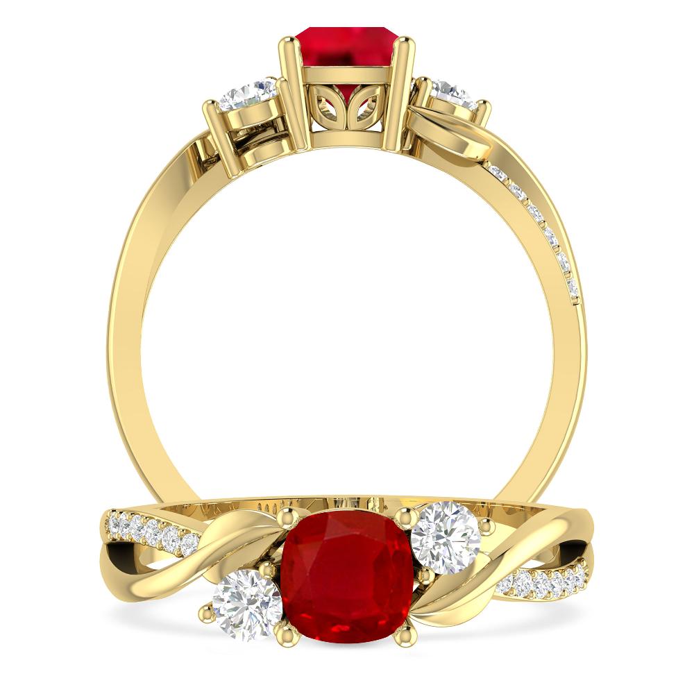 Yellow Gold - Ruby