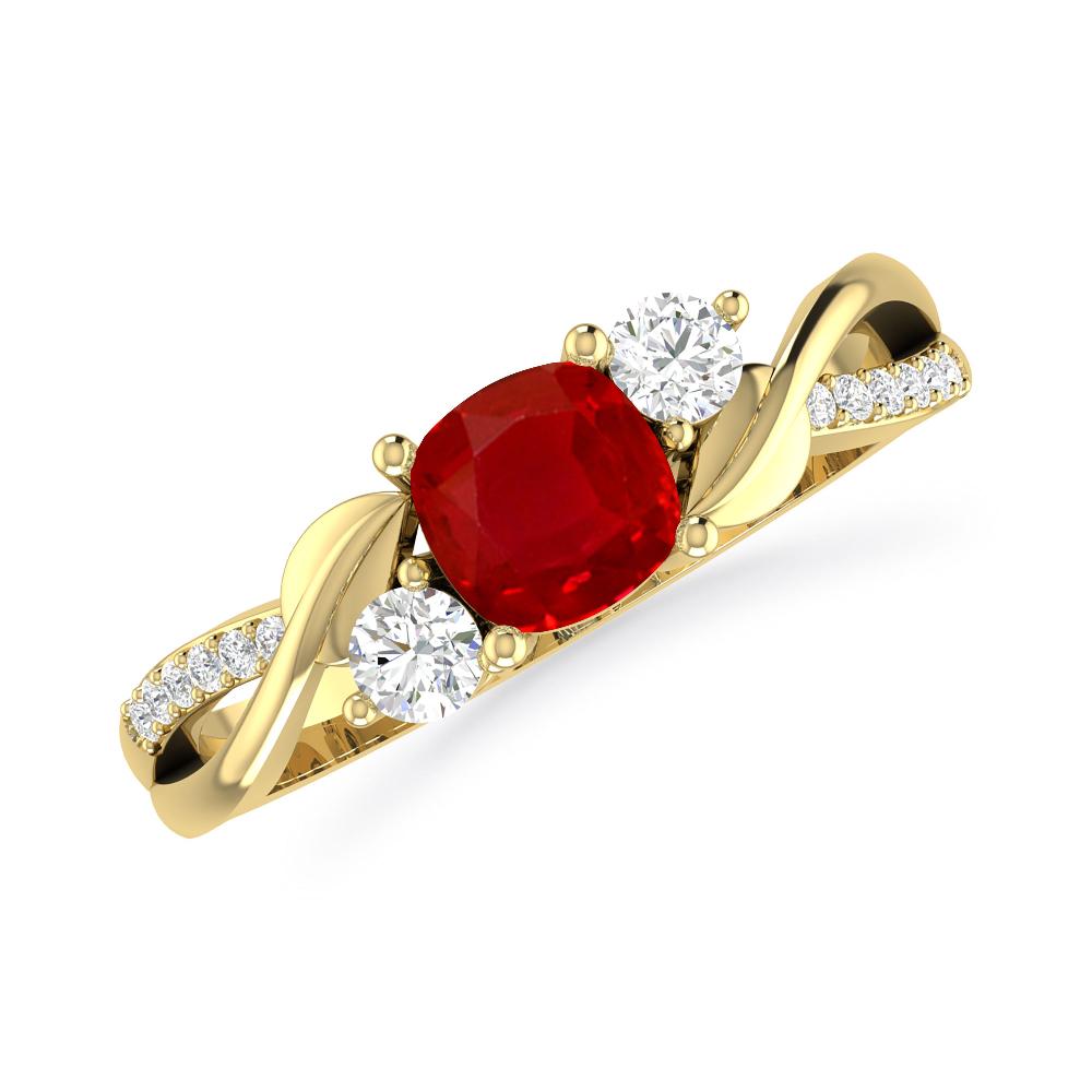 Yellow Gold - Ruby