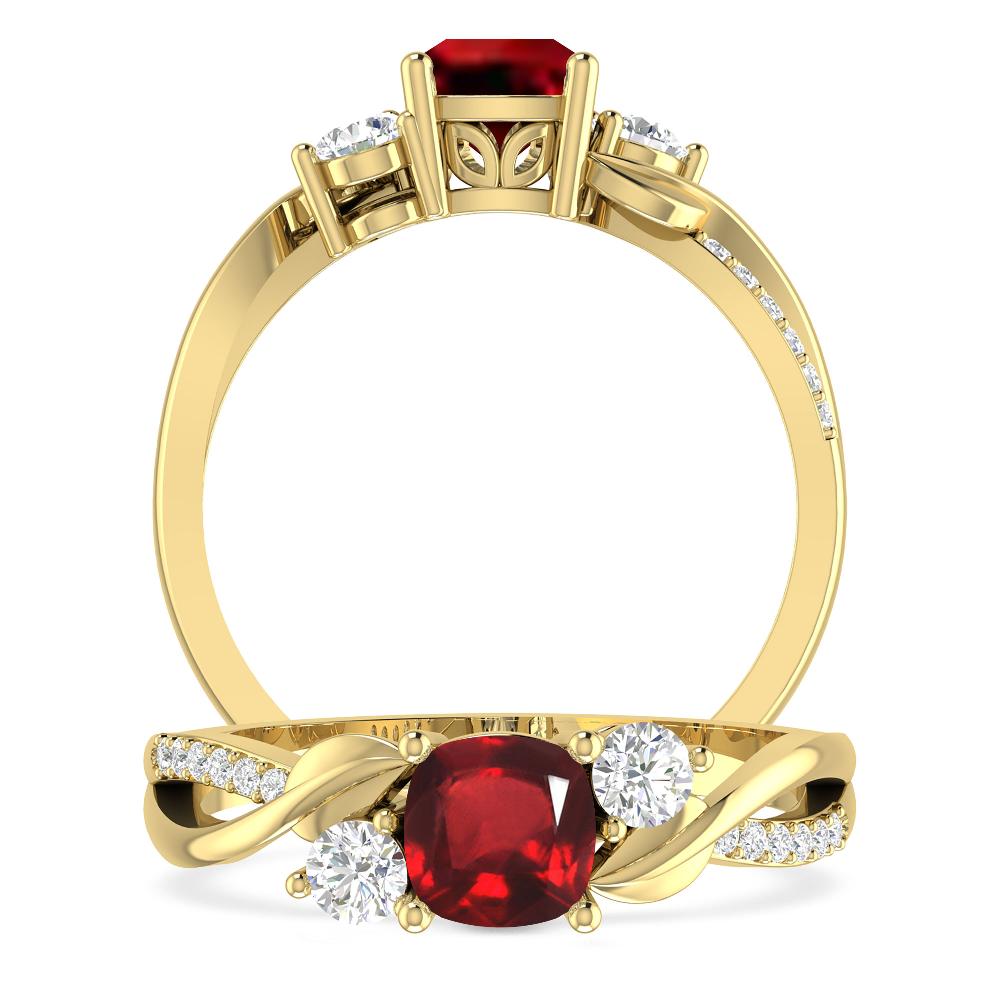 Yellow Gold - Ruby