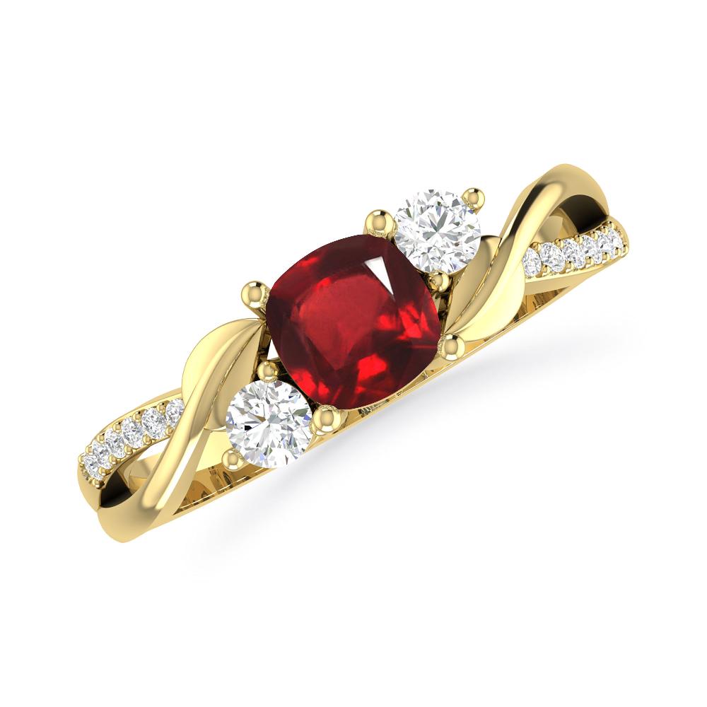 Yellow Gold - Ruby