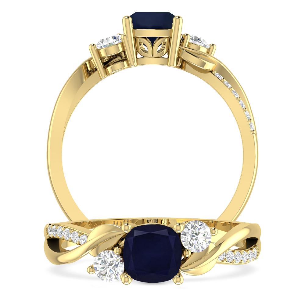 Yellow Gold - Sapphire