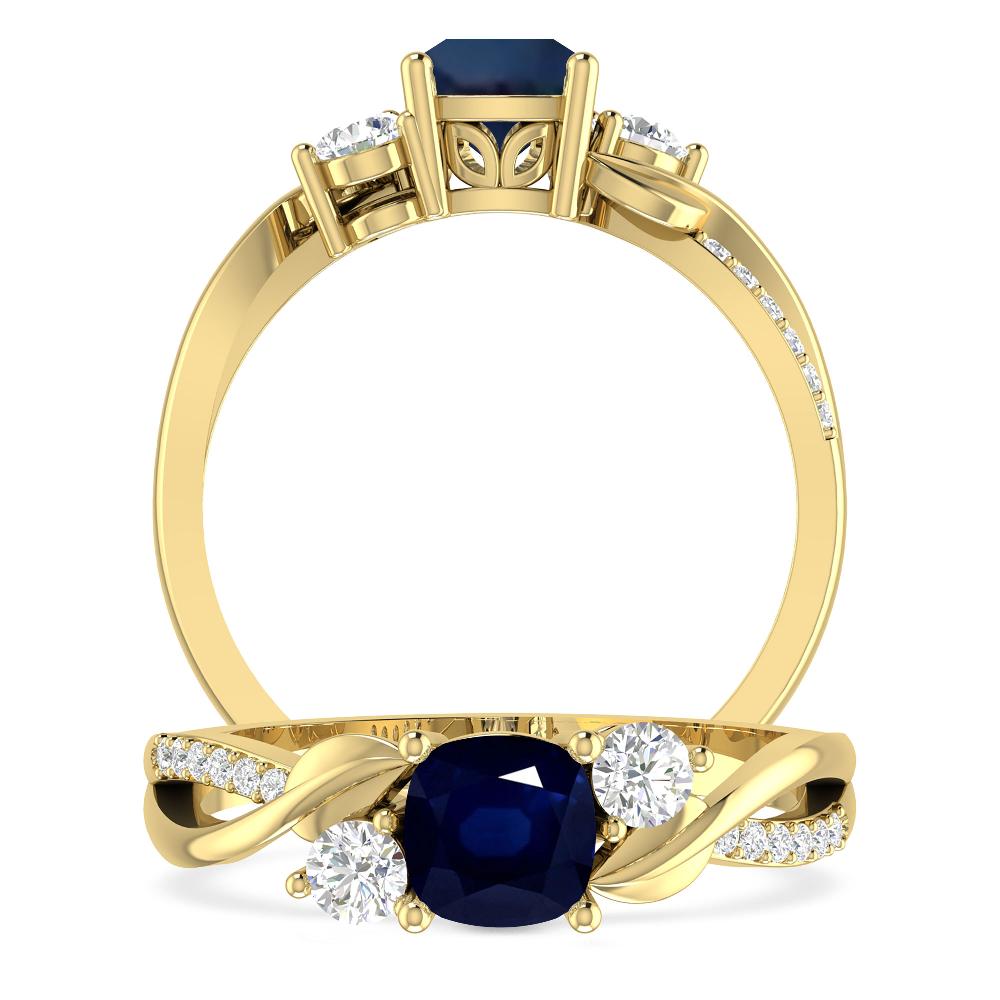 Yellow Gold - Sapphire