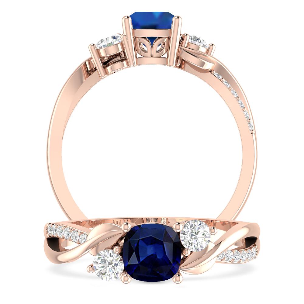 Rose Gold - Sapphire