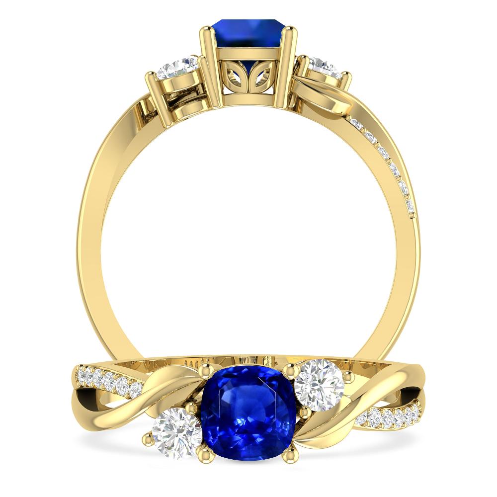 Yellow Gold - Sapphire