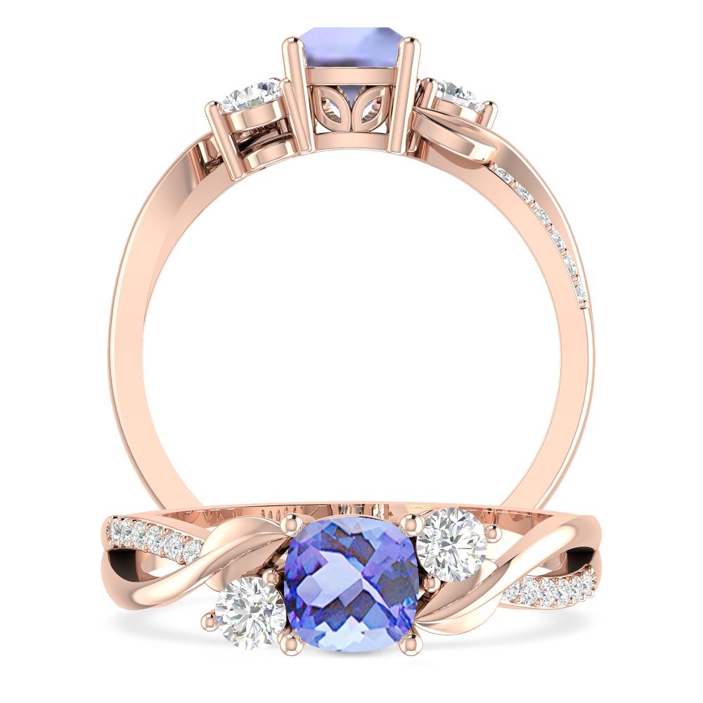 Rose Gold - Tanzanite