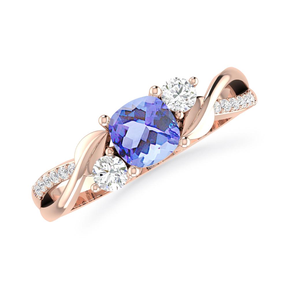 Rose Gold - Tanzanite