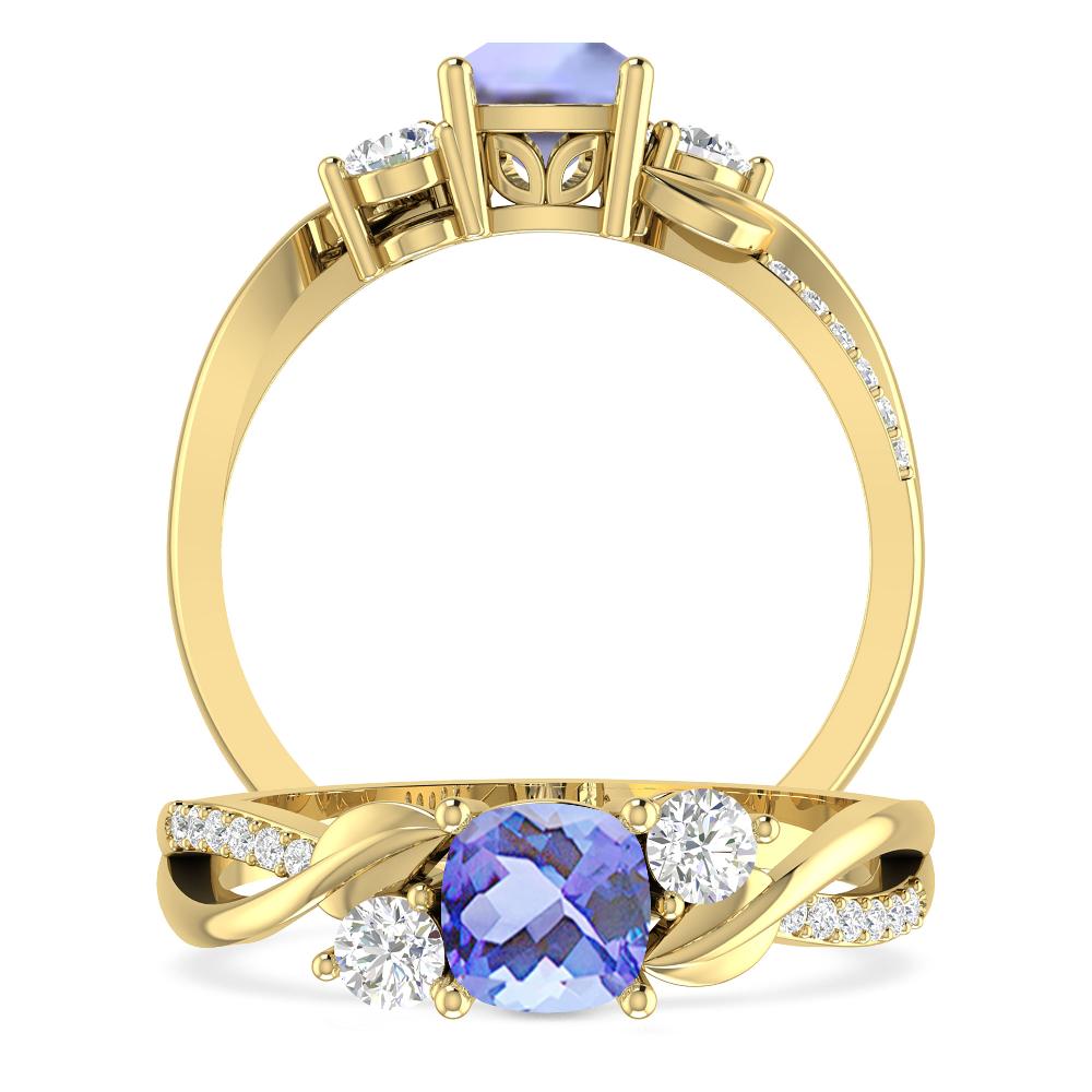 Yellow Gold - Tanzanite