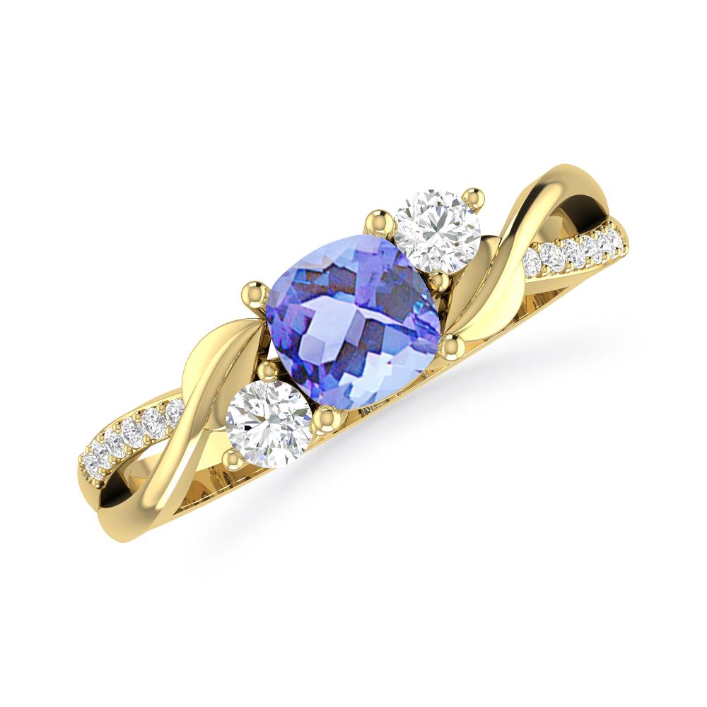 Yellow Gold - Tanzanite