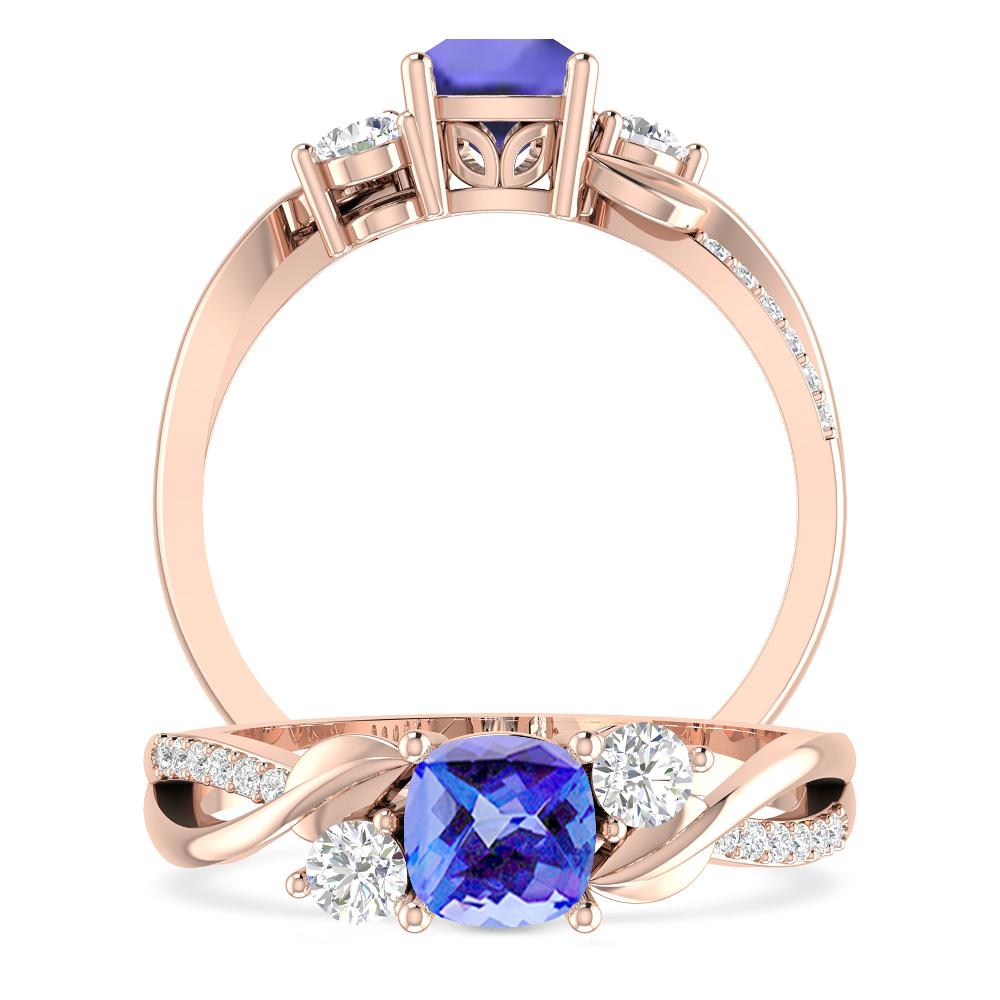 Rose Gold - Tanzanite