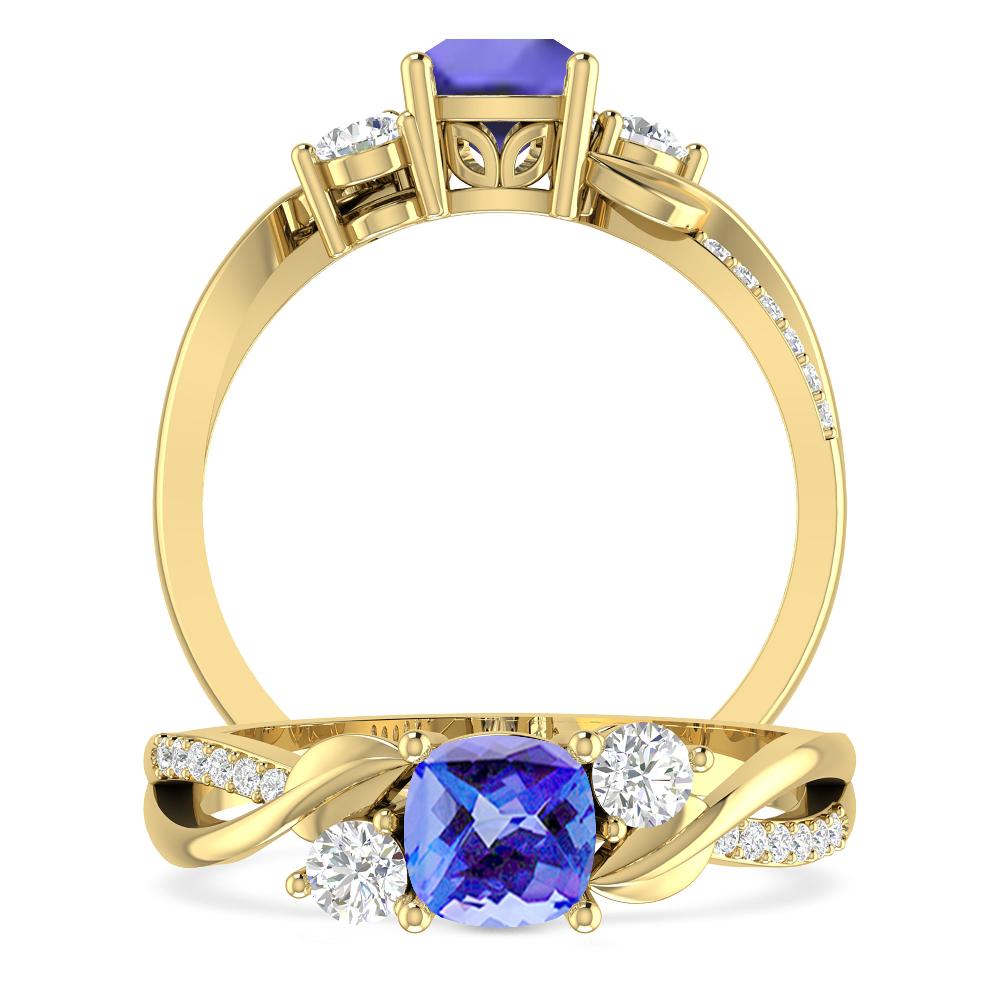 Yellow Gold - Tanzanite