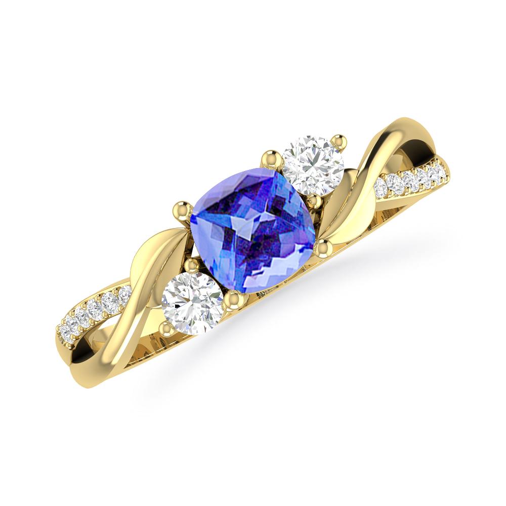 Yellow Gold - Tanzanite