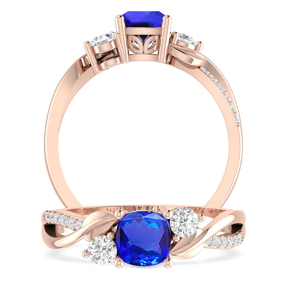 Rose Gold - Tanzanite