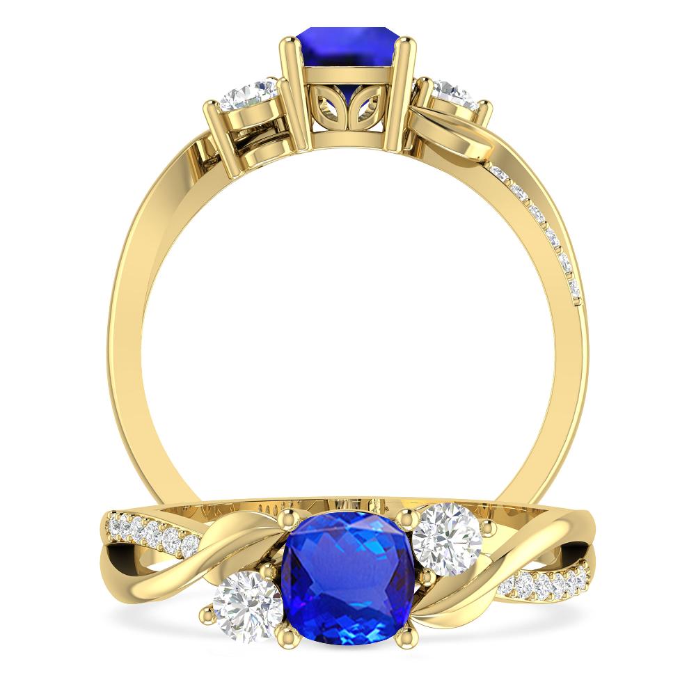 Yellow Gold - Tanzanite