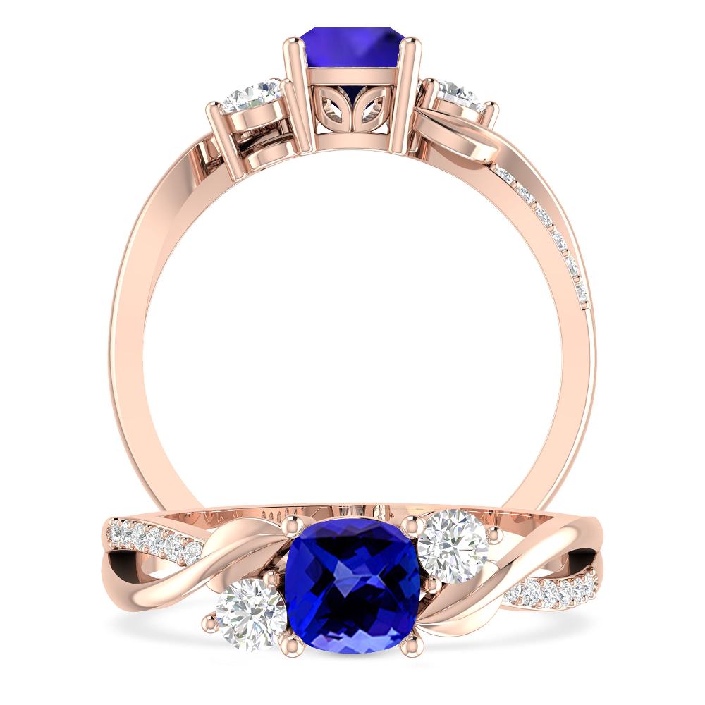 Rose Gold - Tanzanite