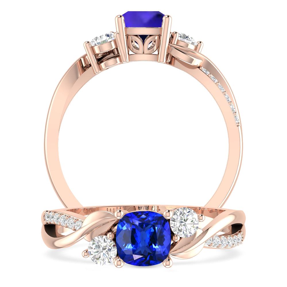 Rose Gold - Tanzanite