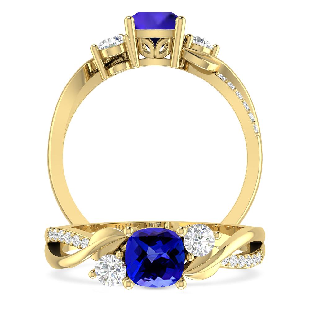 Yellow Gold - Tanzanite