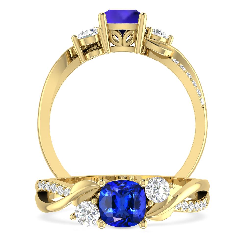 Yellow Gold - Tanzanite