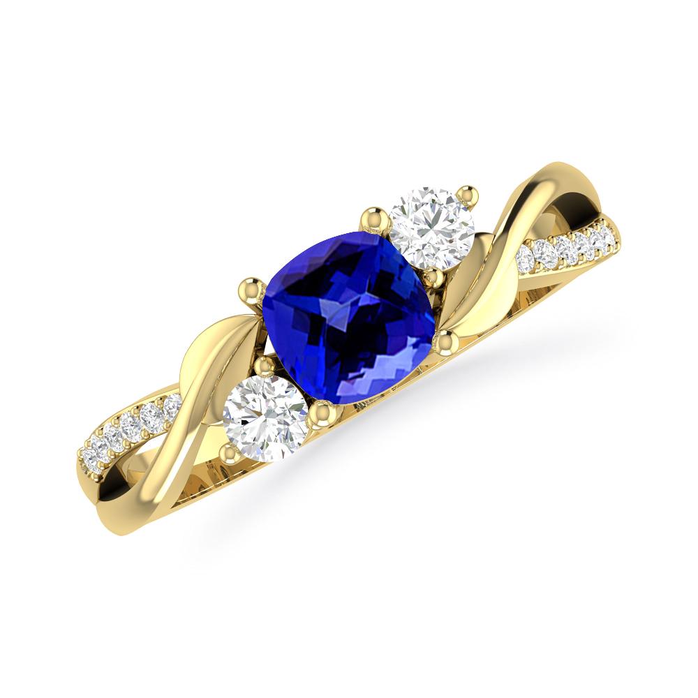 Yellow Gold - Tanzanite