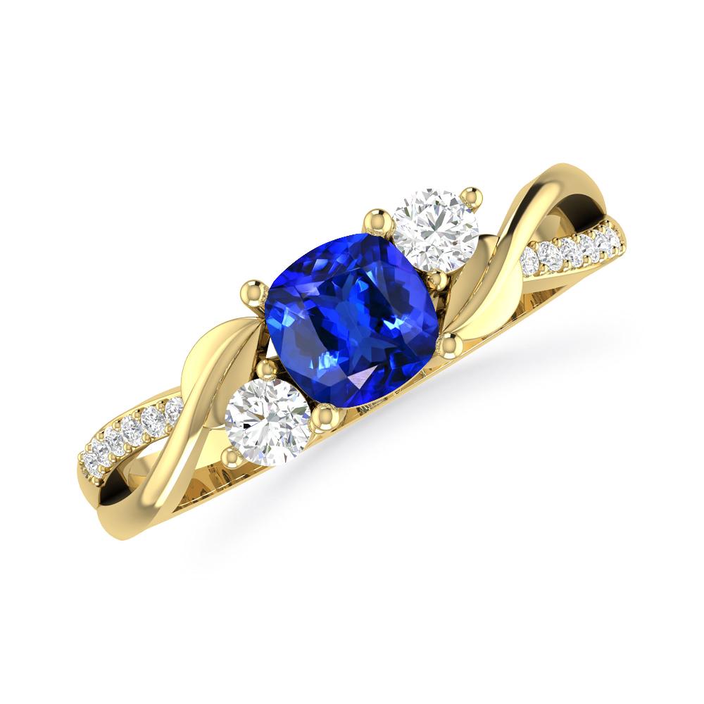 Yellow Gold - Tanzanite