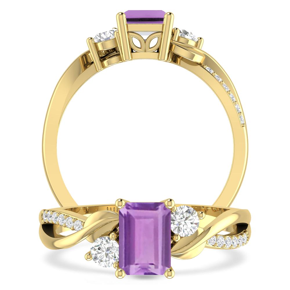 Yellow Gold - Amethyst