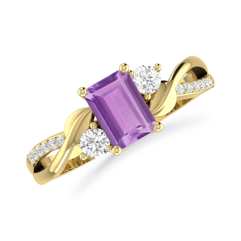 Yellow Gold - Amethyst