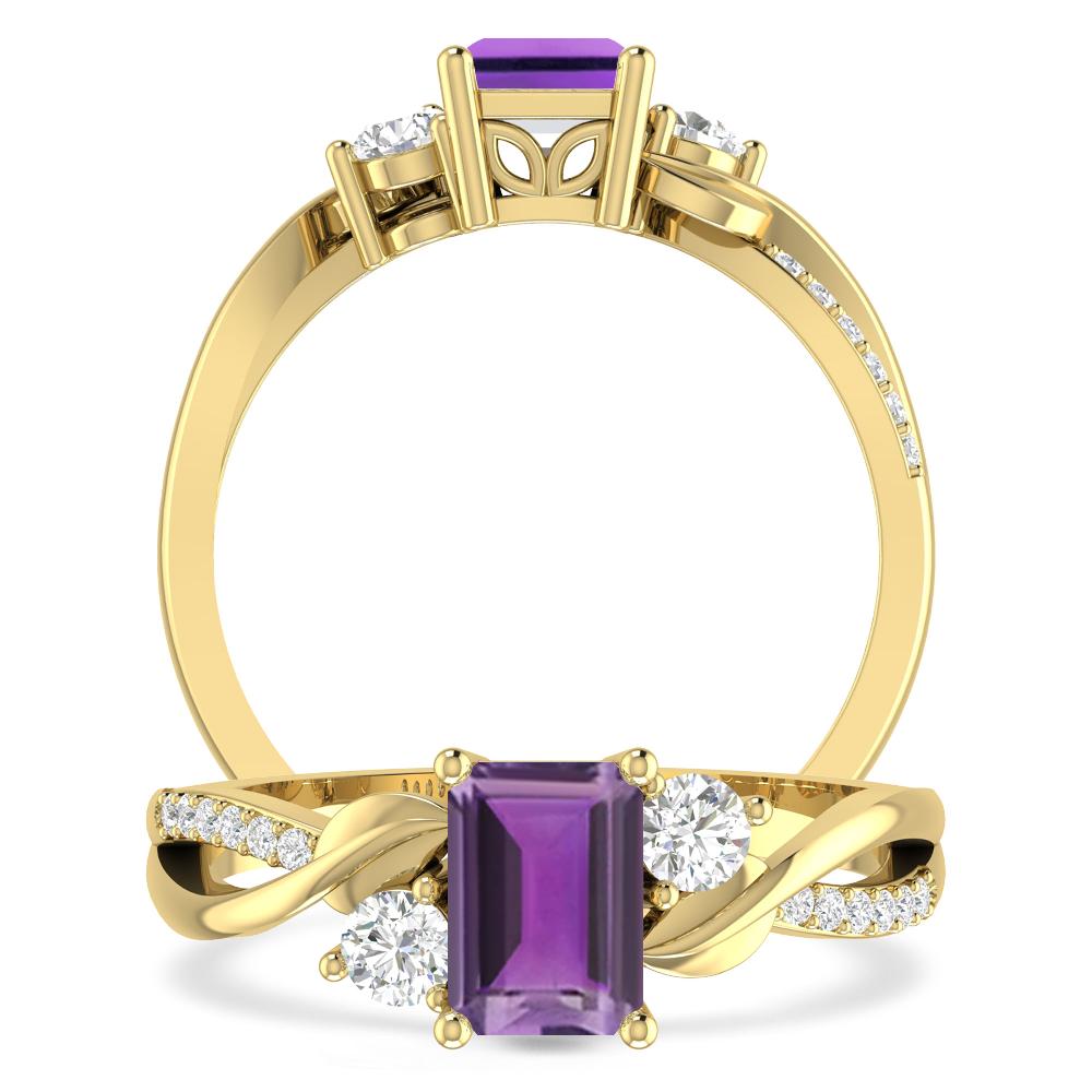 Yellow Gold - Amethyst